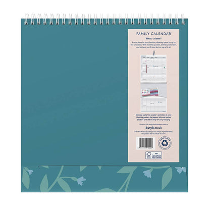 2026 Family Wall Calendar - 5 Schedules & Storage Pockets