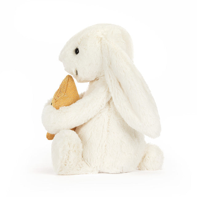 Cream Bunny With Gold Star