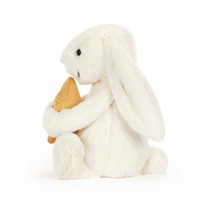 Cream Bunny With Gold Star