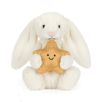 Cream Bunny With Gold Star