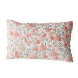 Handwoven Pink Flower Cushion