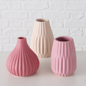 Set of 3 Vases - Wilma (Pink)