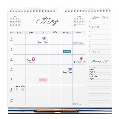 2026 Weekly Family Calendar, 5 Schedules, Lists & Pen