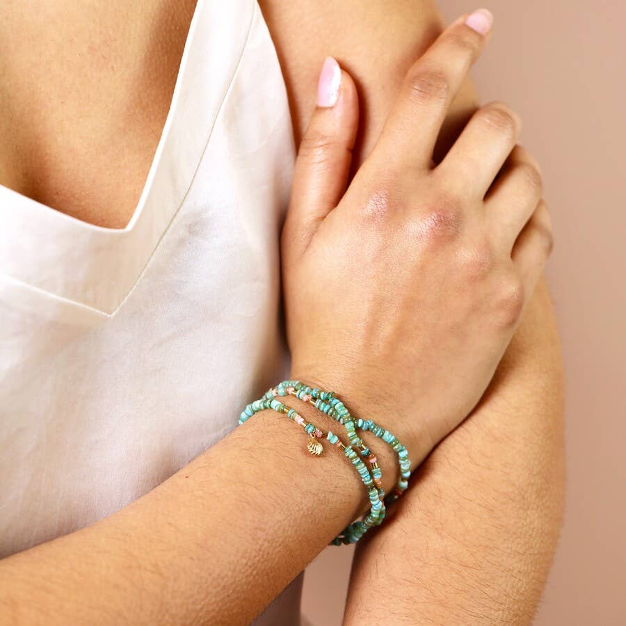 Shell Charm Beaded Bracelet/Necklace