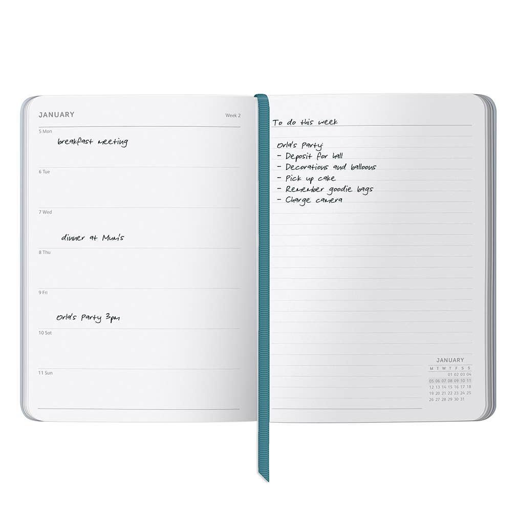 2026 Diary | Everyday Weekly Planner Diary | Pine Ribbon