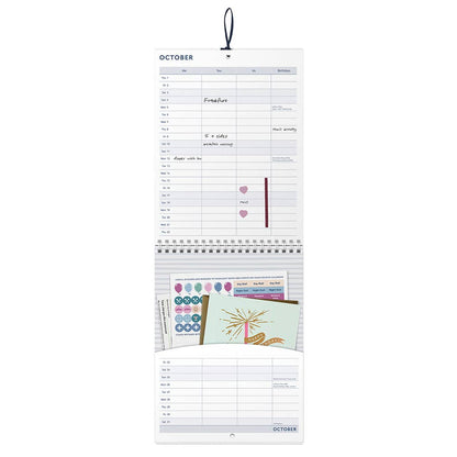 2026 Couples Wall Calendar with Monthly Pockets & Stickers
