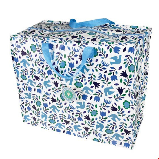Folk Doves Jumbo Storage Bag