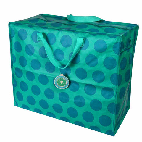 Blue On Turquoise Jumbo Storage Bag