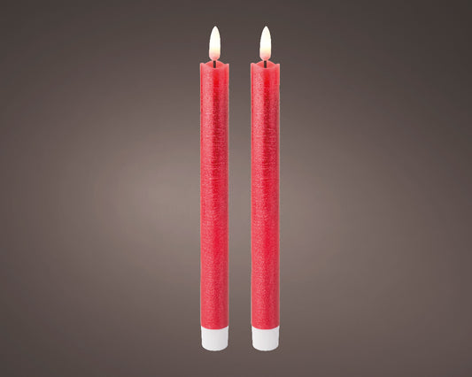 LED Wick Dinner Candle - Red