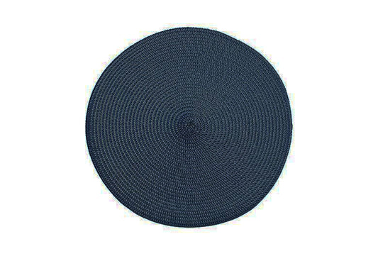 Circular Ribbed Placemat - Blue