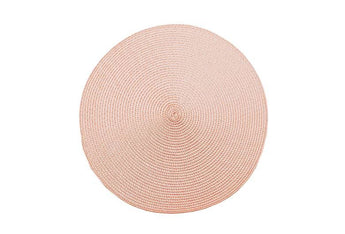 Circular Ribbed Placemat - Dusty Pink