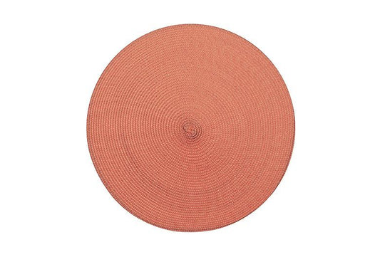 Circular Ribbed Placemat - Terracotta