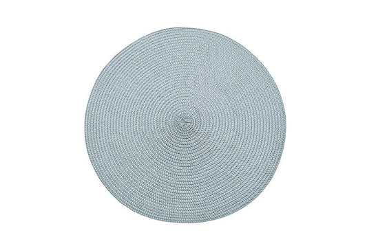 Circular Ribbed Placemat - Light Grey