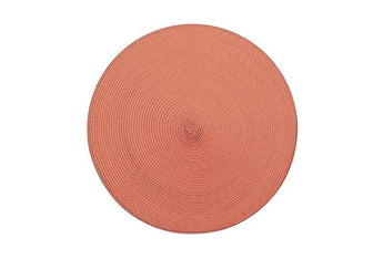 Circular Ribbed Placemat - Terracotta