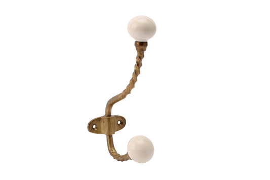 Twisted Brass Wall Hook