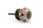 Red & Green Flower Drawer Pull